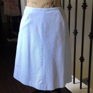 Ann Taylor Striped Seer Sucker Pocket Skirt